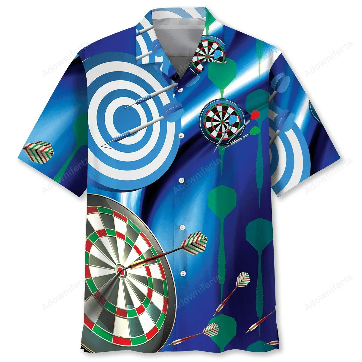 Darts Game Player Bullseye Hawaiian Shirt
